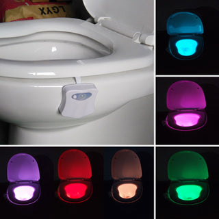 8 Color Bathroom Nightlight Seat Sensor