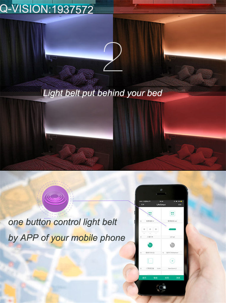 Smart LED Light Strip WiFi Remote Control 16 Million Colors