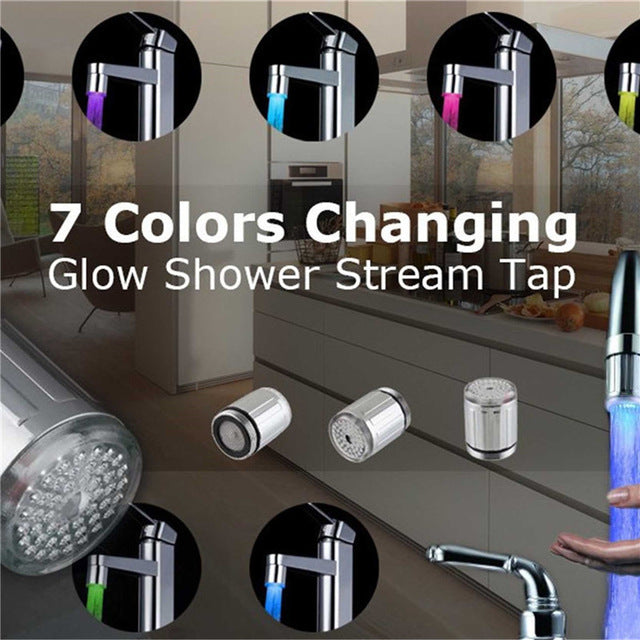 2018 LED Glow Water  Stream Light 7 Colors Changing